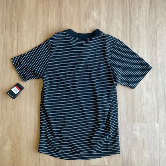 New Mens Nike Black polo striped shirt preppy skater casual business casual sz L - Picture 10 of 15